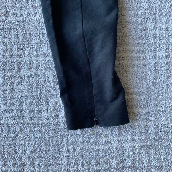 Mango Black Leather Trim Cigarette Pants - Picture 5 of 7